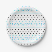 Blue Geometrie Pappteller (Vorderseite)