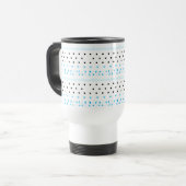 Blue Geometrie Reisebecher (Vorderseite Links)