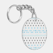 Blue Geometrie Schlüsselanhänger (Vorderseite links)