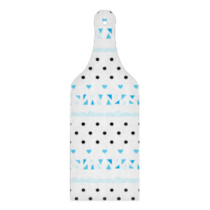 Blue Geometrie Schneidebrett