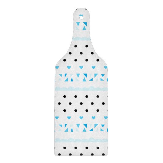 Blue Geometrie Schneidebrett (Vorderseite)