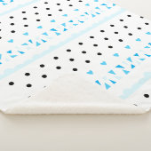Blue Geometrie Sherpadecke (3/4)