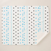 Blue Geometrie Sherpadecke (Vorderseite (Horizontal))