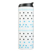 Blue Geometrie Thermosbecher (Nach links gedreht)