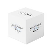 Blue Geometrie Würfel (Rückseite Schrägansicht)