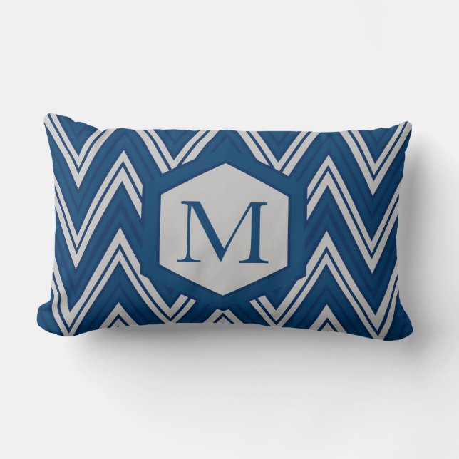 Blue Geometry Collection Lendenkissen (Vorderseite)