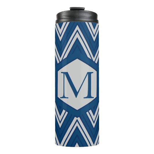 Blue Geometry Collection Thermosbecher (Vorderseite)