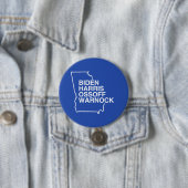 Blue Georgia: Biden Harris Ossoff Warnock Button (Beispiel)
