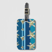 Blue Gepäckmarke mit Visitenkartensteckplatz Gepäckanhänger (Vorderseite Vertikal)