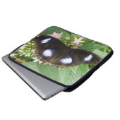 Blue Gepunktet Butterfly Laptop Sleeve (Vorne Knopf)