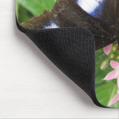 Blue Gepunktet Butterfly Mousepad (Ecke)