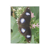 Blue Gepunktet Butterfly Notepad Notizblock (Rotiert)