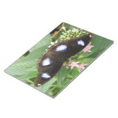 Blue Gepunktet Butterfly Notepad Notizblock (angewinkelt)