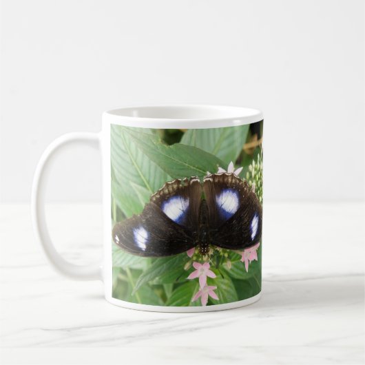 Blue Gepunktet Butterfly Tasse (Links)