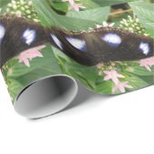 Blue Gepunktet Butterfly Wrapping Paper Geschenkpapier (Rolleneckpunkt)