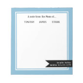 Blue Gerahmt "From the Mama of", Personalisiert Notizblock (Vorderseite)