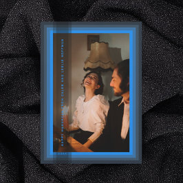 Blue Gerahmt Holiday Card Feiertagskarte