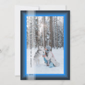 Blue Gerahmt Holiday Card Feiertagskarte (Vorderseite)