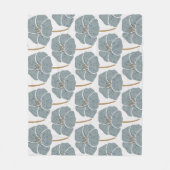 Blue Geranium Blume Romantisches Muster. Fleecedecke (Vorderseite)