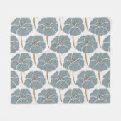 Blue Geranium Blume Romantisches Muster. Fleecedecke (Vorderseite (Horizontal))