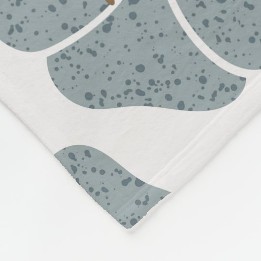 Blue Geranium Blume Romantisches Muster. Fleecedecke (Ecke)