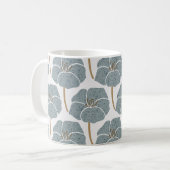 Blue Geranium Blume Romantisches Muster. Kaffeetasse (Vorderseite Links)