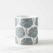 Blue Geranium Blume Romantisches Muster. Kaffeetasse (Mittel)