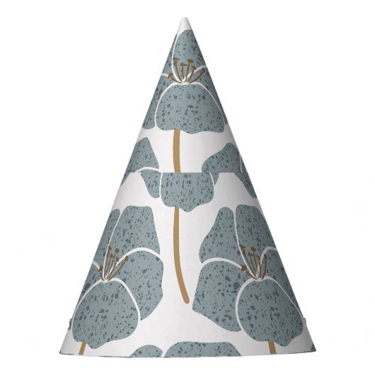 Blue Geranium Blume Romantisches Muster. Partyhütchen (Vorderseite)