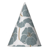 Blue Geranium Blume Romantisches Muster. Partyhütchen (Links)