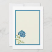 Blue Geranium Einladung zum Geburtstag (Rückseite)