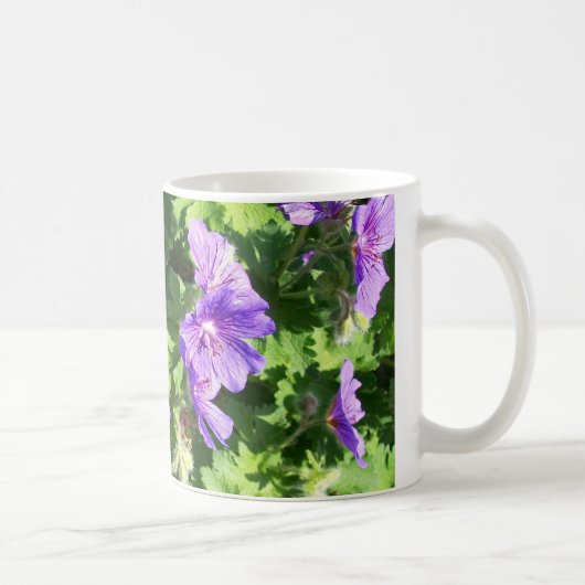 Blue Geranium Floral Fotograf Kaffeetasse (Rechts)