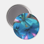 Blue Geraniums Magnet (Vorderseite/Rückseite)