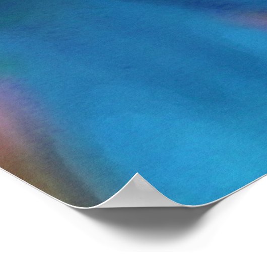 Blue Geraniums Poster (Ecke)