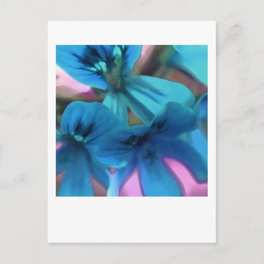 Blue Geraniums Postkarte (Vorderseite)