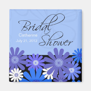 Blue Gerber Daisy Brautparty Magnet