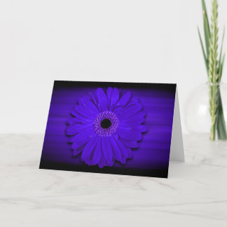 Blue Gerber Daisy Custom Blank Inside personalisie Dankeskarte