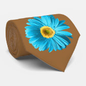 Blue Gerbera Daisy Blume Krawatte (Gerollt)