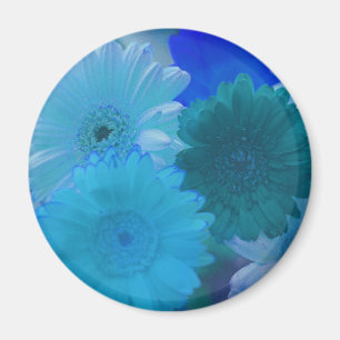 Blue Gerbera Daisy Blume Kühlschrank Magnet