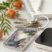 Blue German Shepherds bei Play Schlüsselanhänger (Vorderseite rechts)