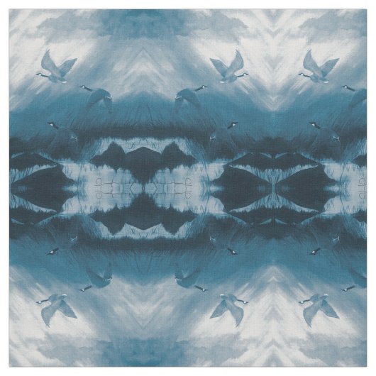 Blue Gese Stoff (Muster)