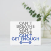 Blue "Get Enough" Postkarte (Stehend Vorderseite)