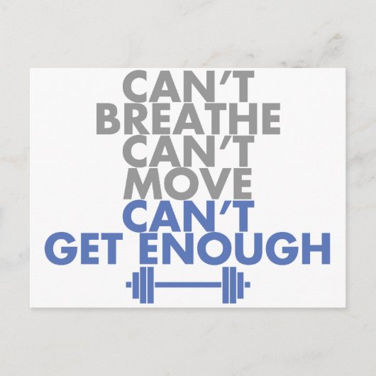 Blue "Get Enough" Postkarte (Vorderseite)