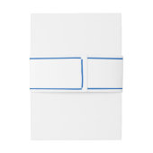 Blue Gezeichnet Together Hearts Wedding Einladungsbanderole (Rückseitenbeispiel)