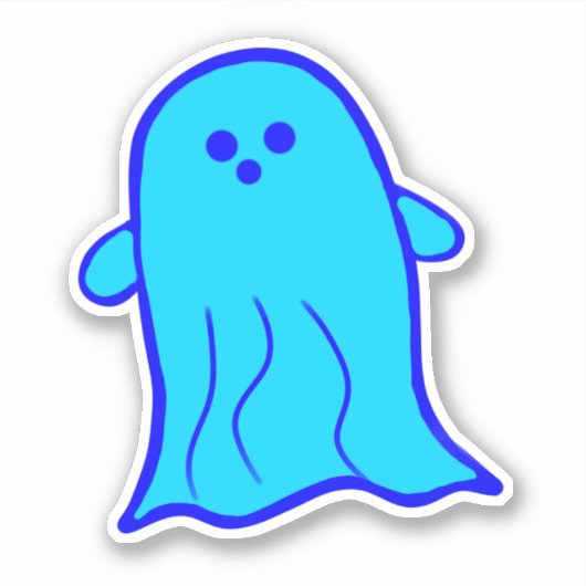 Blue Ghost Aufkleber (Vorderseite)