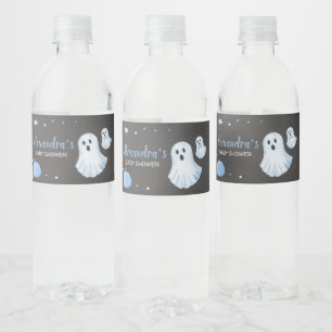 Blue Ghost eine kleine Boo Baby Dusche Wasserflaschenetikett