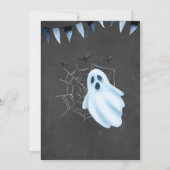 Blue Ghost Halloween Baby Dusche Einladung (Rückseite)