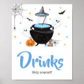 Blue Ghost Halloween Baby ist Brauereigetränke Poster (Vorne)
