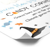 Blue Ghost Halloween Guess Wie viele Spiel Poster (Ecke)