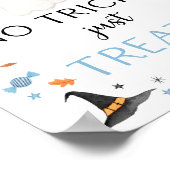Blue Ghost Halloween keine Tricks Nur Leckereien s Poster (Ecke)
