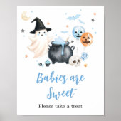 Blue Ghost Little Boo Babys sind süß Schild (Vorne)